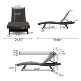 Lakeport Outdoor Adjustable Chaise Lounge Chair w/ Cushion