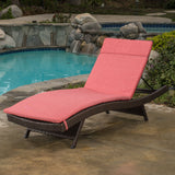 Outdoor Adjustable Chaise Lounge Chair w/ Cushion - NH239592