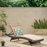 Lakeport Outdoor Adjustable Chaise Lounge Chair w/ Cushion