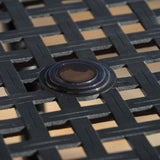 Oudoor Patio Black Cast Aluminum Square Table - NH115692