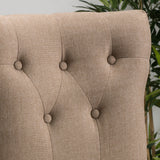 25-Inch Mocha Brown Fabric Counter Stool (Set of 2) - NH546692