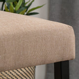 25-Inch Mocha Brown Fabric Counter Stool (Set of 2) - NH546692