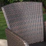 28-Inch Contemporary Outdoor Multibrown Wicker Barstool (Set of 4) - NH629892