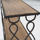 Modern Industrial 2 Shelf Firwood Bookcase - NH633892