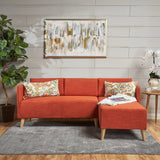 Mid Century Modern Fabric Chaise Sectional - NH954103