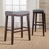 30-Inch Saddle Shaped Studded Rim Stool (Set of 2) - NH575003