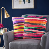 Handcrafted Boho Recycled Fabric Pillow - NH226103