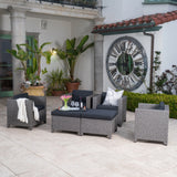 4-6-Seater Outdoor Wicket Chat Set - NH274003