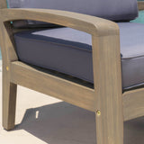 Outdoor Acacia Wood Club Chairs w/ Water Resistant Cushions - NH221103