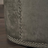Studded New Velvet Ottoman - NH502203