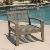 Outdoor Acacia Wood Club Chairs w/ Water Resistant Cushions - NH221103