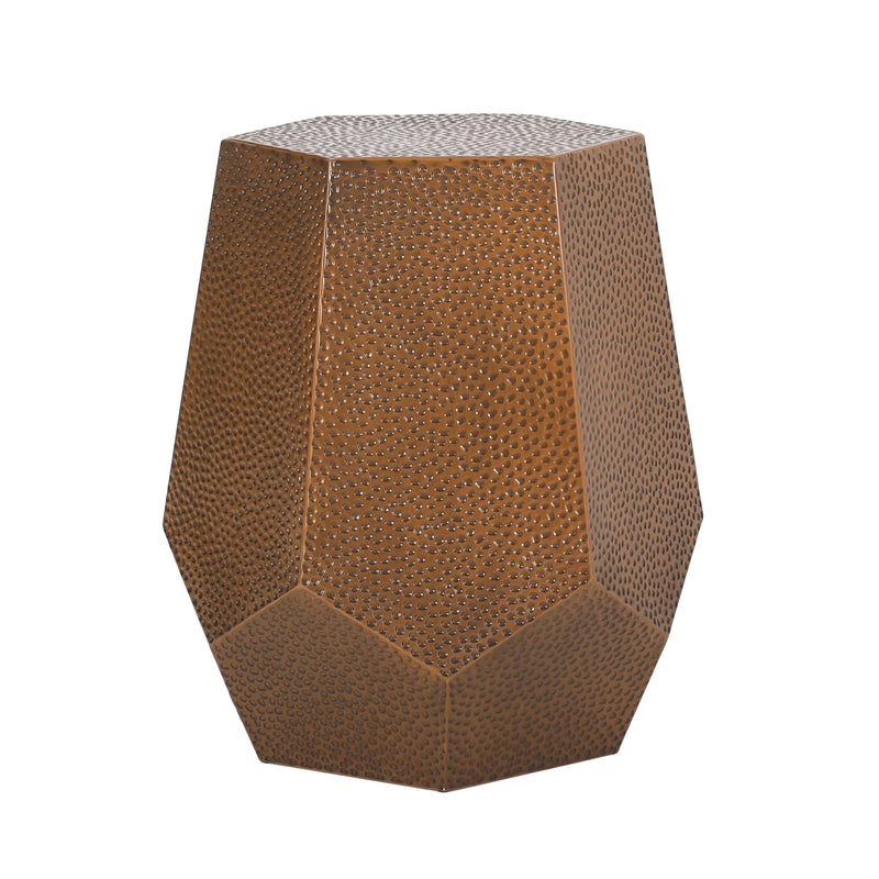 Spofford Modern Hammered Iron Geometric Side Table