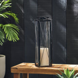 Elwick 22" Modern Stainless Steel Lantern