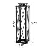 Elwick 22" Modern Stainless Steel Lantern