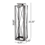 Elwick 22" Modern Stainless Steel Lantern