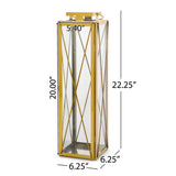 Elwick 22" Modern Stainless Steel Lantern