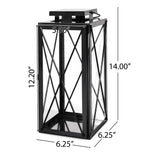 Elwick 14" Modern Stainless Steel Lantern