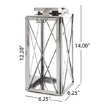 Elwick 14" Modern Stainless Steel Lantern