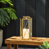 Elwick 14" Modern Stainless Steel Lantern