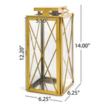 Elwick 14" Modern Stainless Steel Lantern