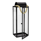 Brianna Outdoor 22" Modern Stainless Steel Lantern