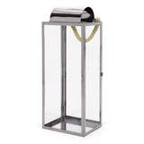 Brianna Outdoor 22" Modern Stainless Steel Lantern