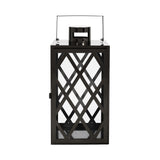 Cecil Outdoor 14" Modern Stainless Steel Lantern