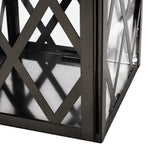 Cecil Outdoor 14" Modern Stainless Steel Lantern