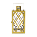 Cecil Outdoor 14" Modern Stainless Steel Lantern