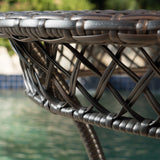 34-inch Round Outdoor Wicker Dining Table - NH225692