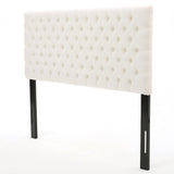 Contemporary Button Tufted Fabric Queen/Full Headboard - NH309892