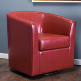 Modern Upholstered Swivel Barrel Club Chair - NH146692