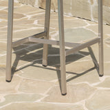 30-Inch Outdoor Grey Wicker Barstools (Set of 2) - NH553003