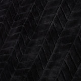 Black Fur Fabric Throw Blanket - NH717992