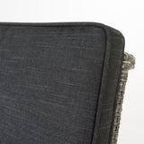 30-Inch Outdoor Wicker Barstool with Water Resistant Cushions - NH833003