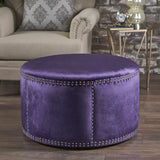 Studded New Velvet Ottoman - NH502203