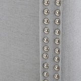 Button Tufted Fabric King/Cal King Headboard with Nailhead Accents - NH026992