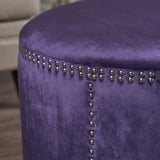 Studded New Velvet Ottoman - NH502203