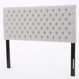 Contemporary Button Tufted Fabric Queen/Full Headboard - NH309892