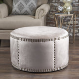 Studded New Velvet Ottoman - NH502203