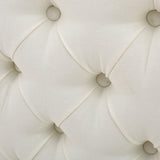 Contemporary Button Tufted Fabric Queen/Full Headboard - NH309892