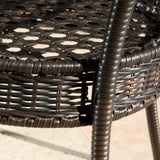 34-inch Round Outdoor Wicker Dining Table - NH225692