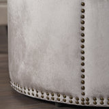 Studded New Velvet Ottoman - NH502203