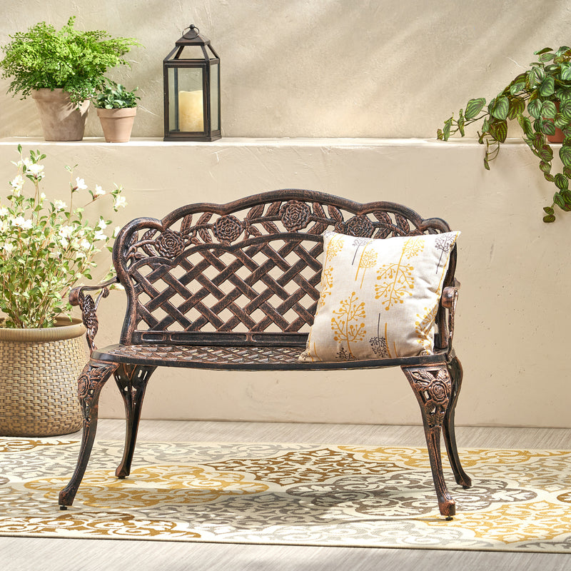 Cast Aluminum Garden Bench - NH588132