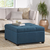 Square Tufted Fabric Storage Ottoman Coffee Table - NH637992