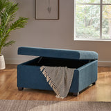 Square Tufted Fabric Storage Ottoman Coffee Table - NH637992