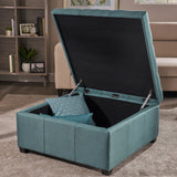 Square Tufted Fabric Storage Ottoman Coffee Table - NH637992