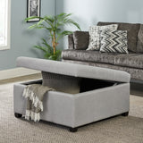 Square Tufted Fabric Storage Ottoman Coffee Table - NH637992