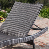 3Pc Multibrown Wicker Lounge w/Water Resistant Cushions & CoffeeTable - NH631003