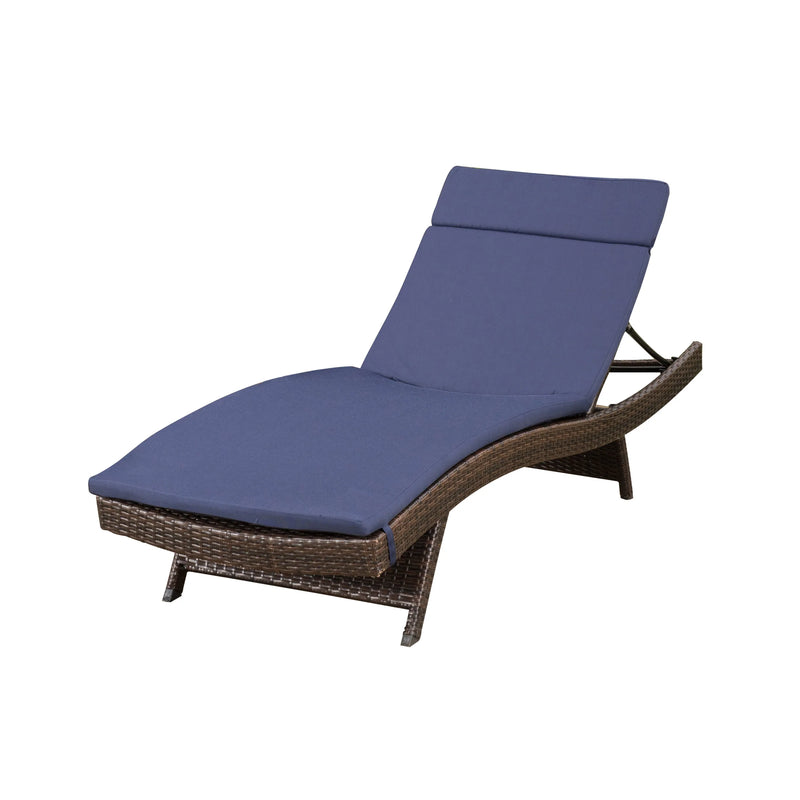 Lakeport Outdoor Adjustable Chaise Lounge Chair w/ Cushion